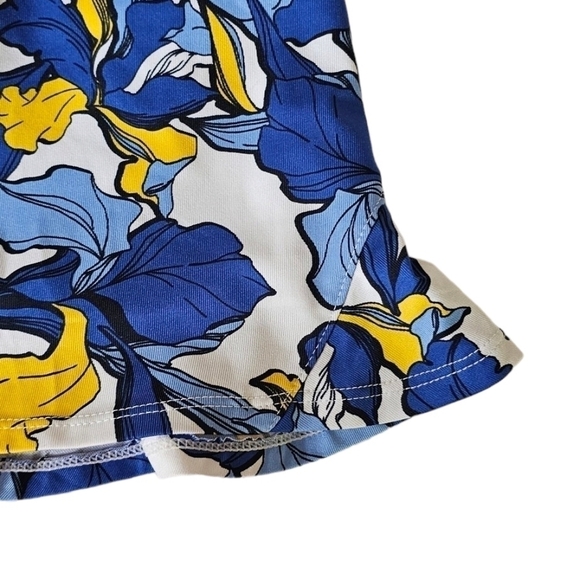 NWT Tail Skirt with Built-in Short, Blue and Yellow Floral, Size XXL - Picture 6 of 16